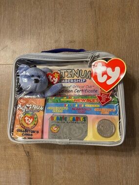 RARE Ty Beanie Babies Platinum Membership Collector Set 1999 Featuring Clubby II